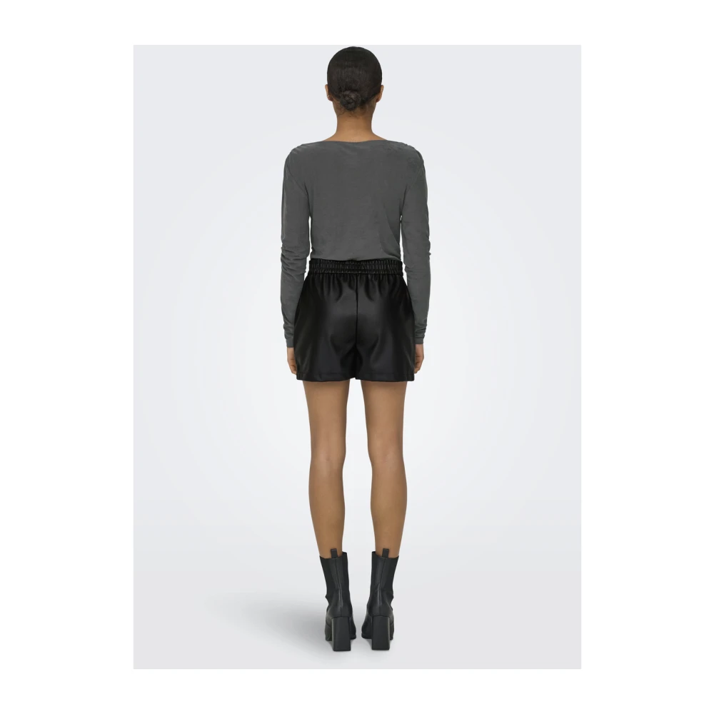 Jacqueline de Yong Leren Dames Shorts Black Dames