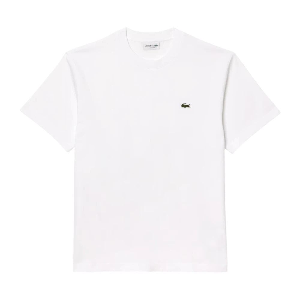 Lacoste Men's White T-Shirts, M, Classic Fit Cotton Jersey T-Shirt