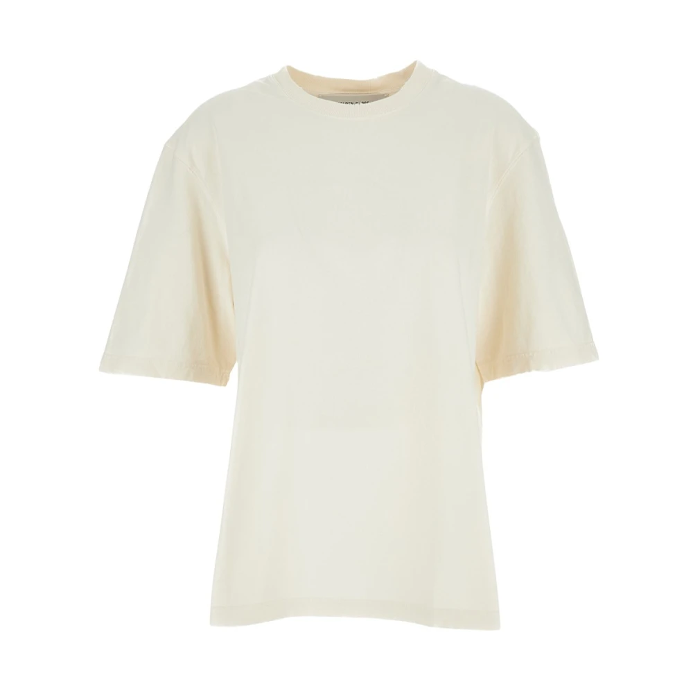 Golden Goose Women's Beige Reverse Logo T-Shirt - T-Shirts - Xl - Tops