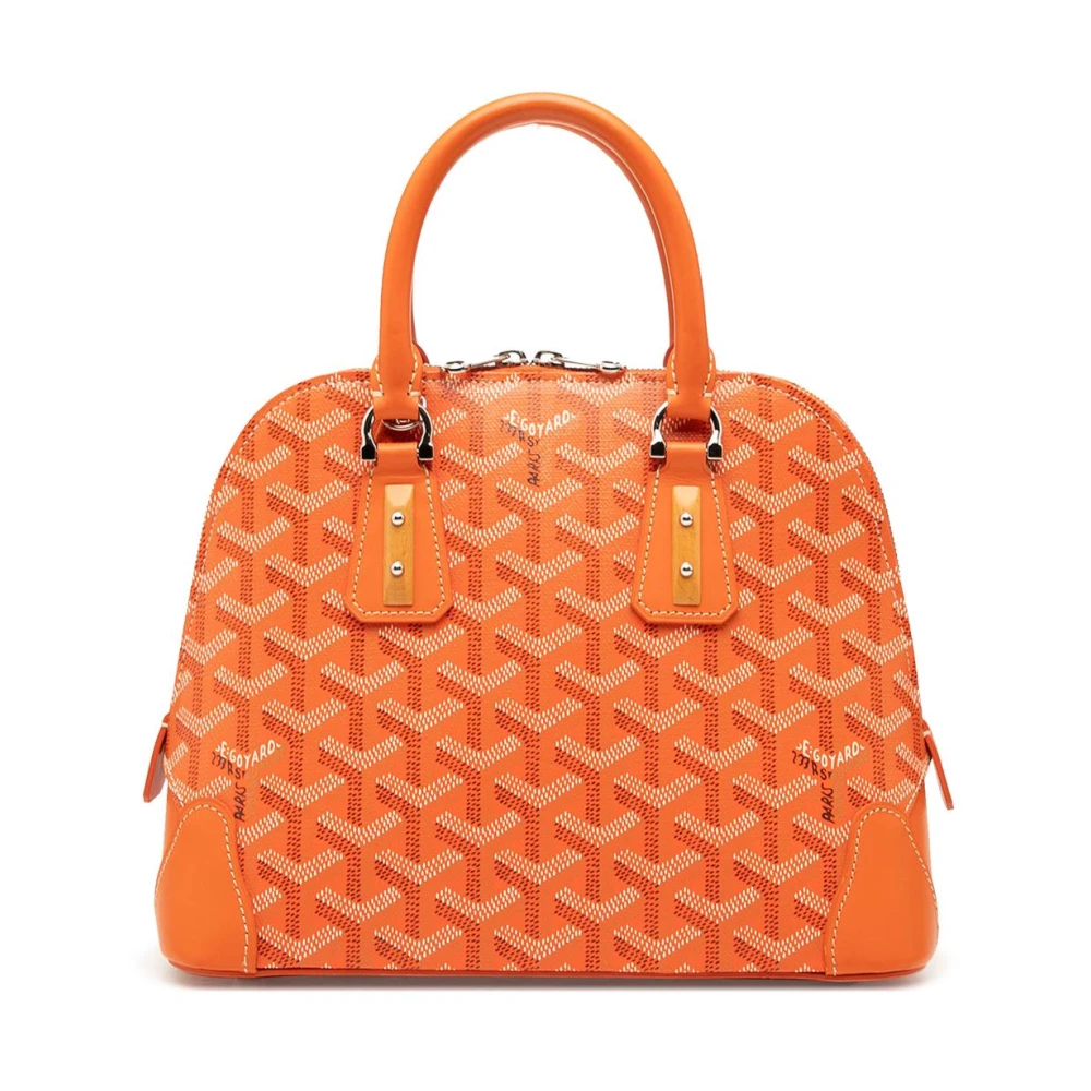Goyard Vintage Women's Orange Pre-Owned Structured Top Handle Bag
