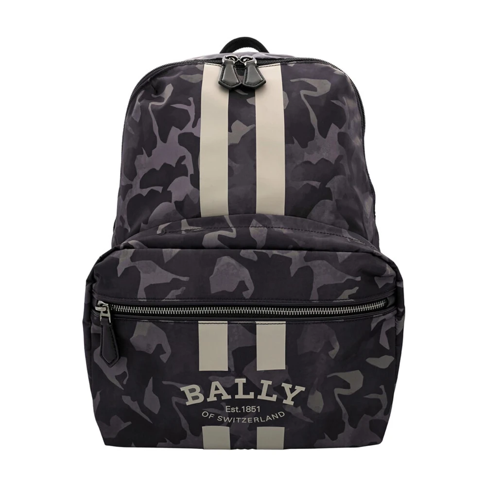 Bally Logo Nylon Rugzak Black Heren