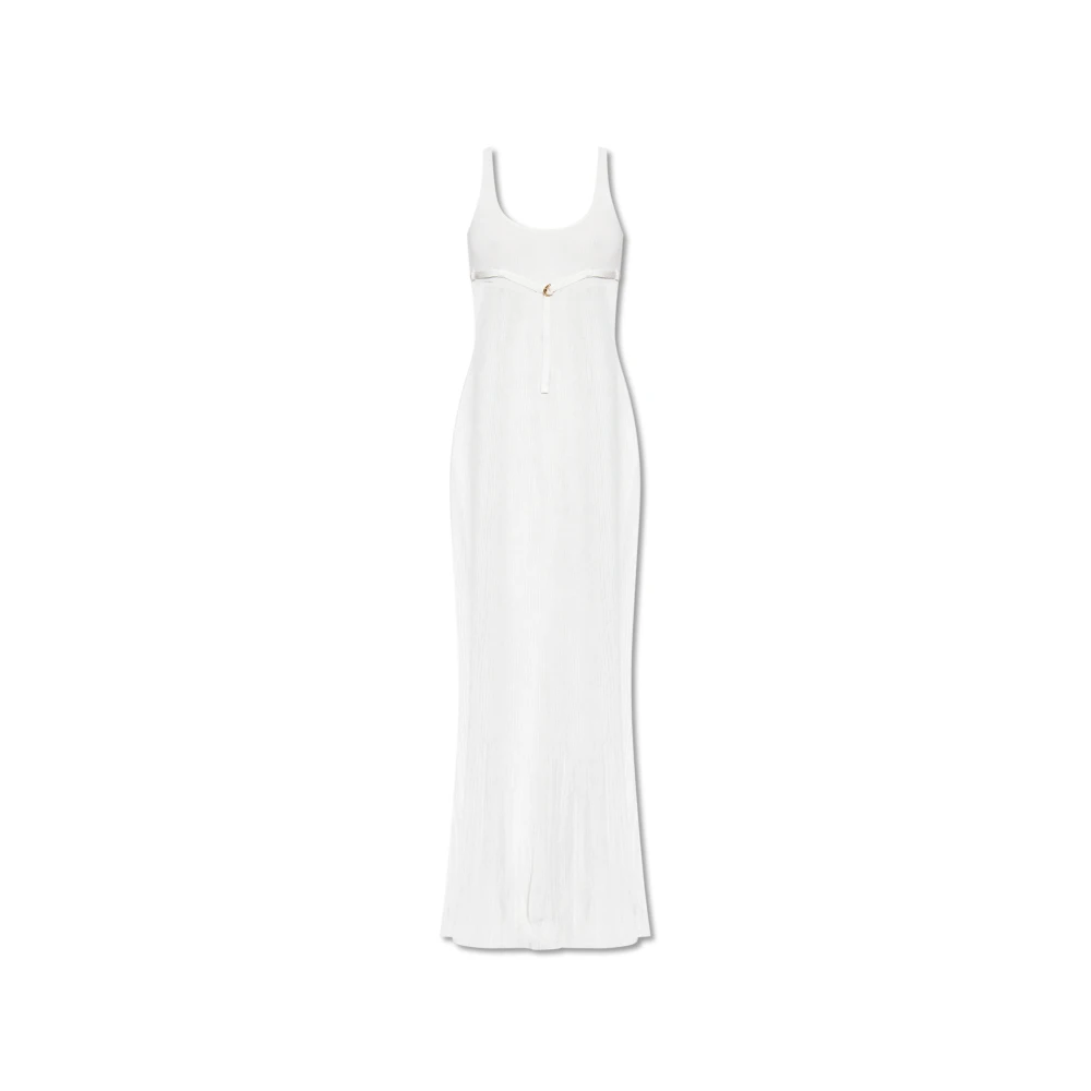 Jacquemus Geribbelde jurk in &#;Oranger&#; White Dames