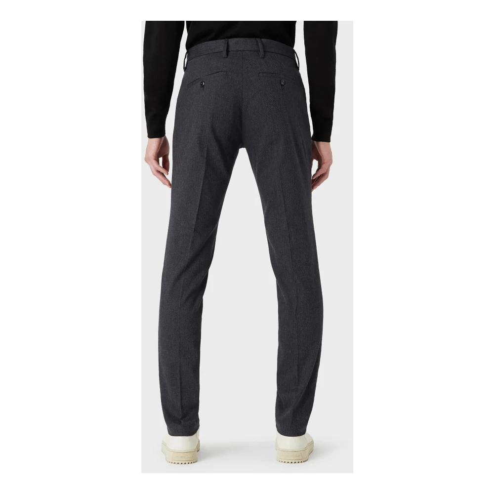 Emporio Armani Diagonale Twill Broek Blue Heren