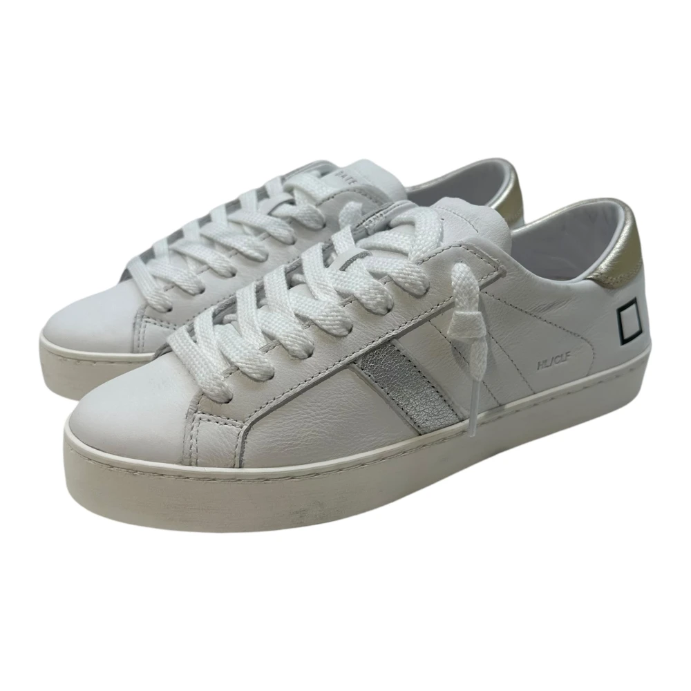 D.a.t.e. Leren sneaker met suède details White Dames