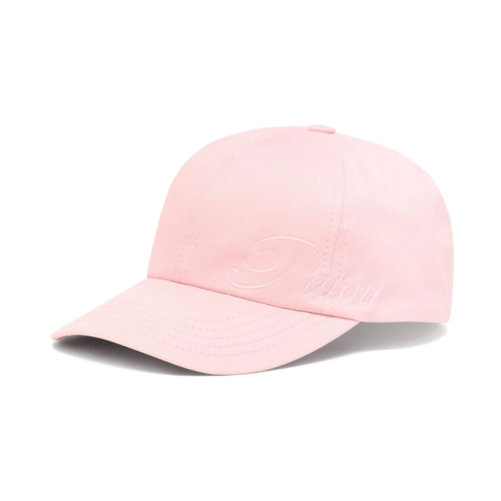 Patou Roze Geborduurde Hoeden Gebogen Klep Pink Dames