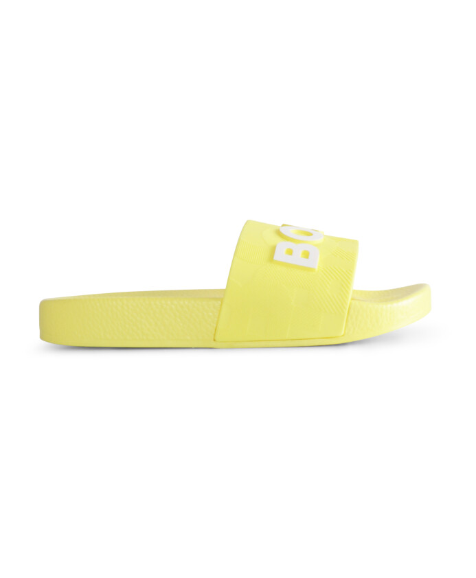 mules-en-caoutchouc-jaune-avec-logo-blanc