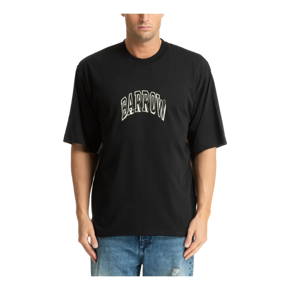 Barrow T-shirt met patroon meerkleurig logo Black Heren