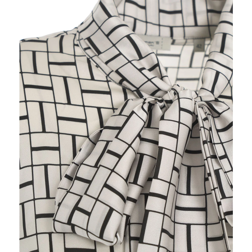 Himon's Elegante Witte Blouse met Sjaal White Dames