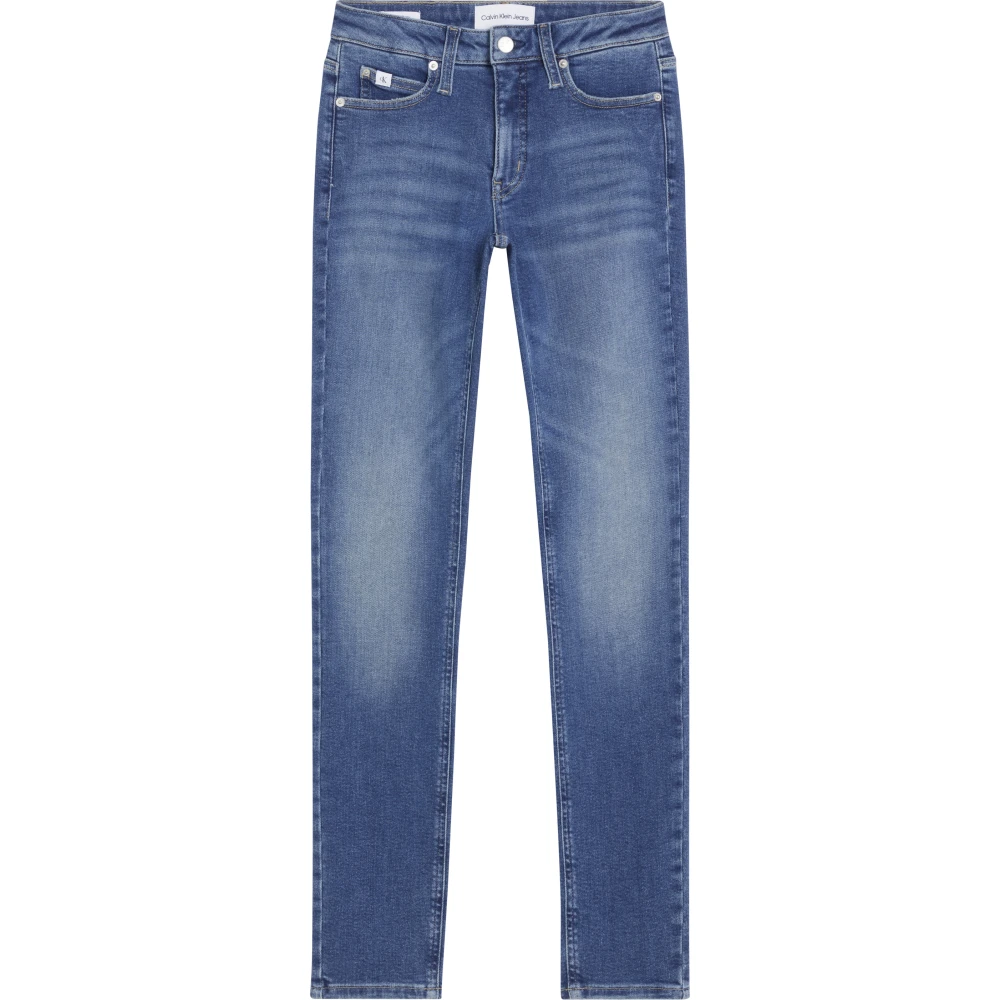 Calvin Klein Blauwe Skinny Jeans met Medium Taille Blue Dames