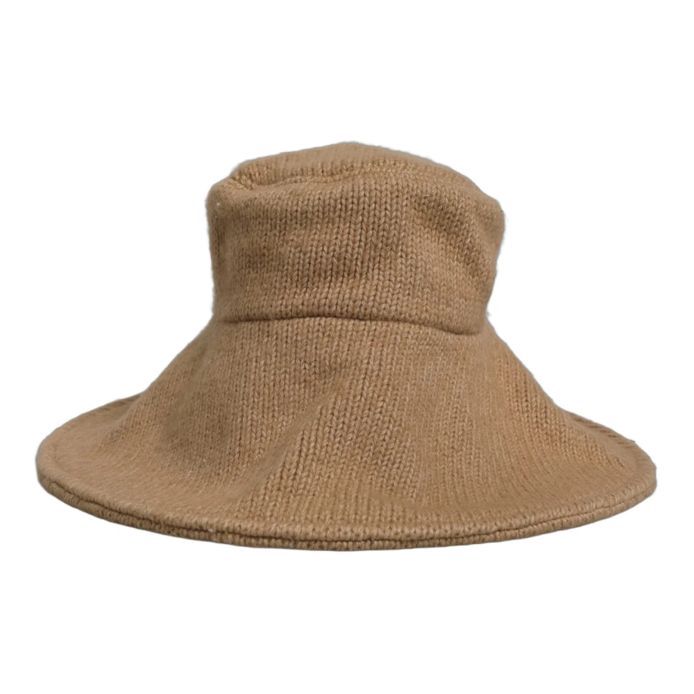 Dolce & Gabbana Unisex Brown Knitted Widebrim Bucket Capello Hat - Accessories - One Size - Accessories