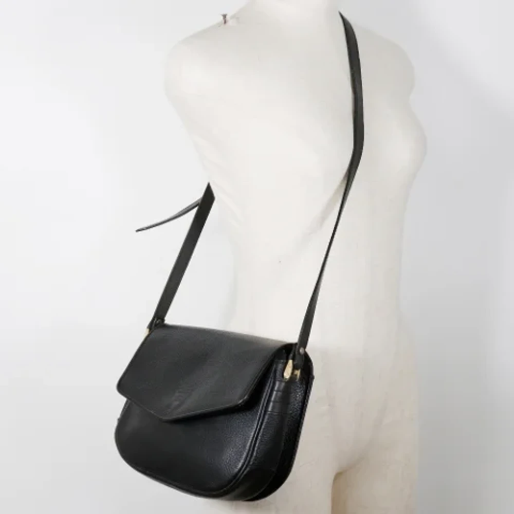 Burberry Vintage Pre-owned Leather shoulder-bags Black Dames