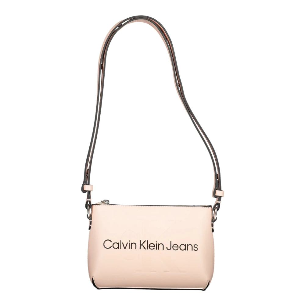 Calvin Klein Roze Schoudertas met Ritssluiting Pink Dames
