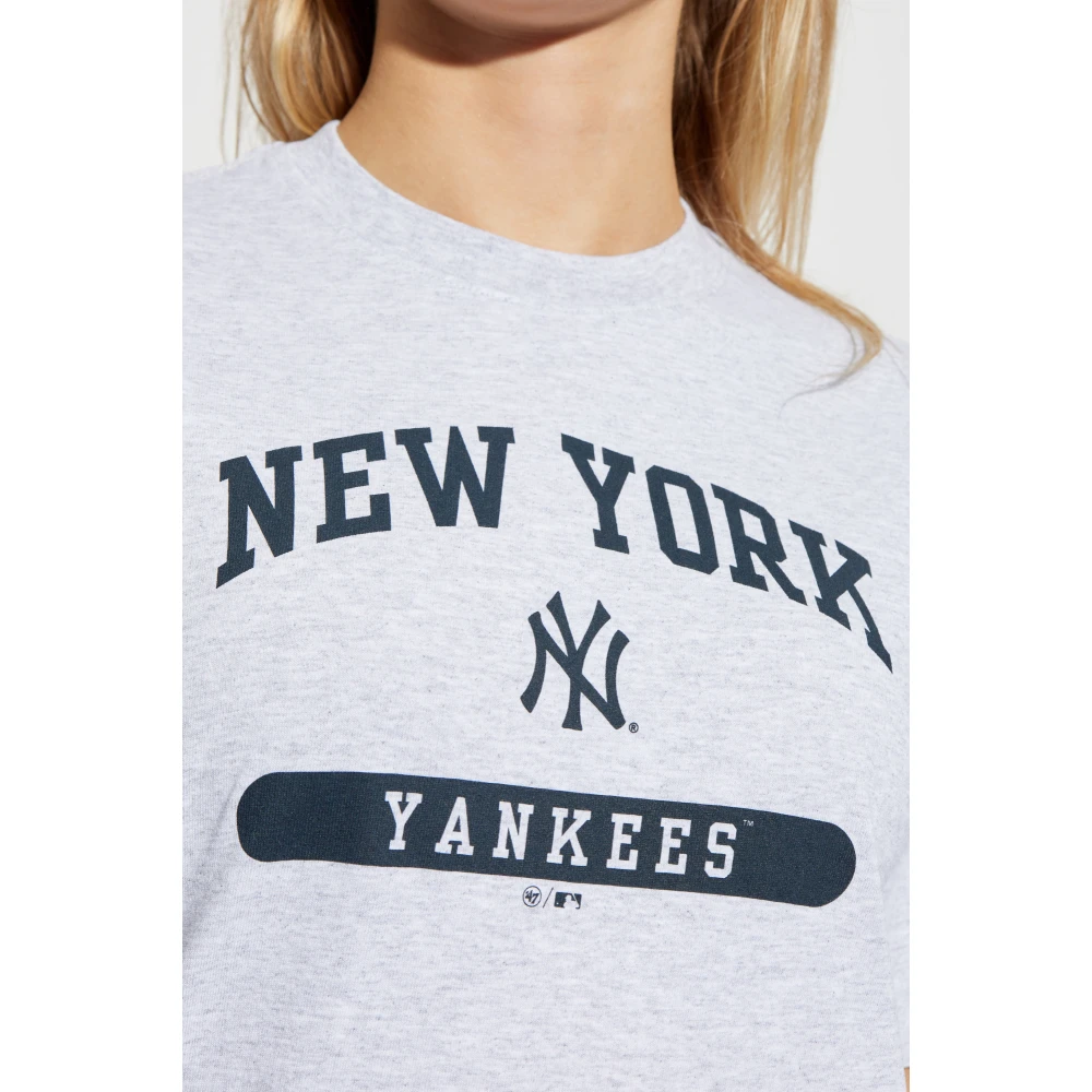 Sporty & Rich T-shirt uit de 47 & The New York Yankees collectie Gray Unisex