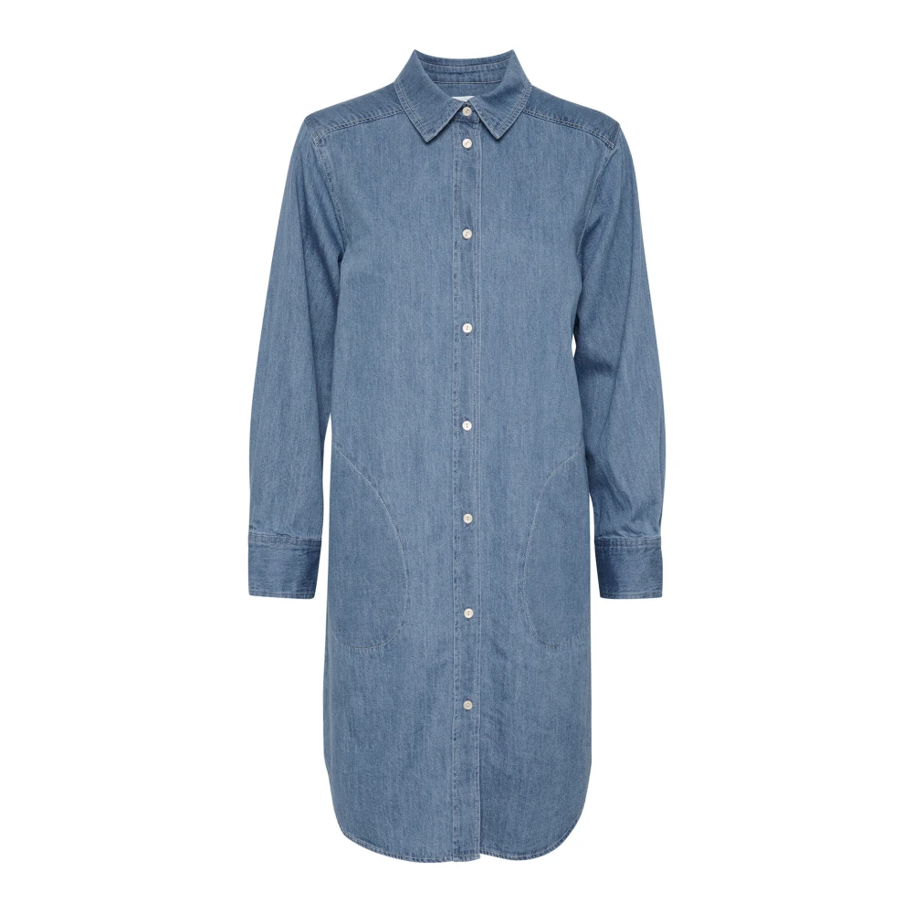 Part Two Denim Jurk met Lange Mouwen Blue Dames