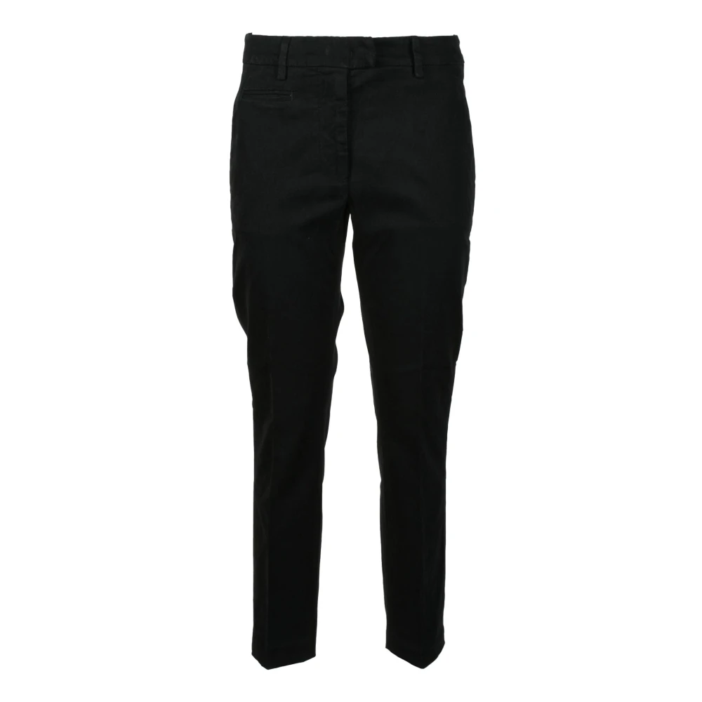 Dondup Katoen Elastaan Broek Black Dames