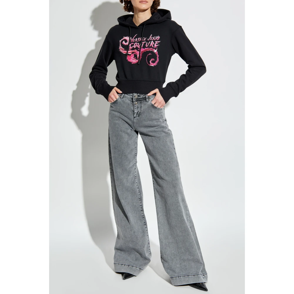 Versace Jeans Couture Gedrukte sweatshirt Black Dames
