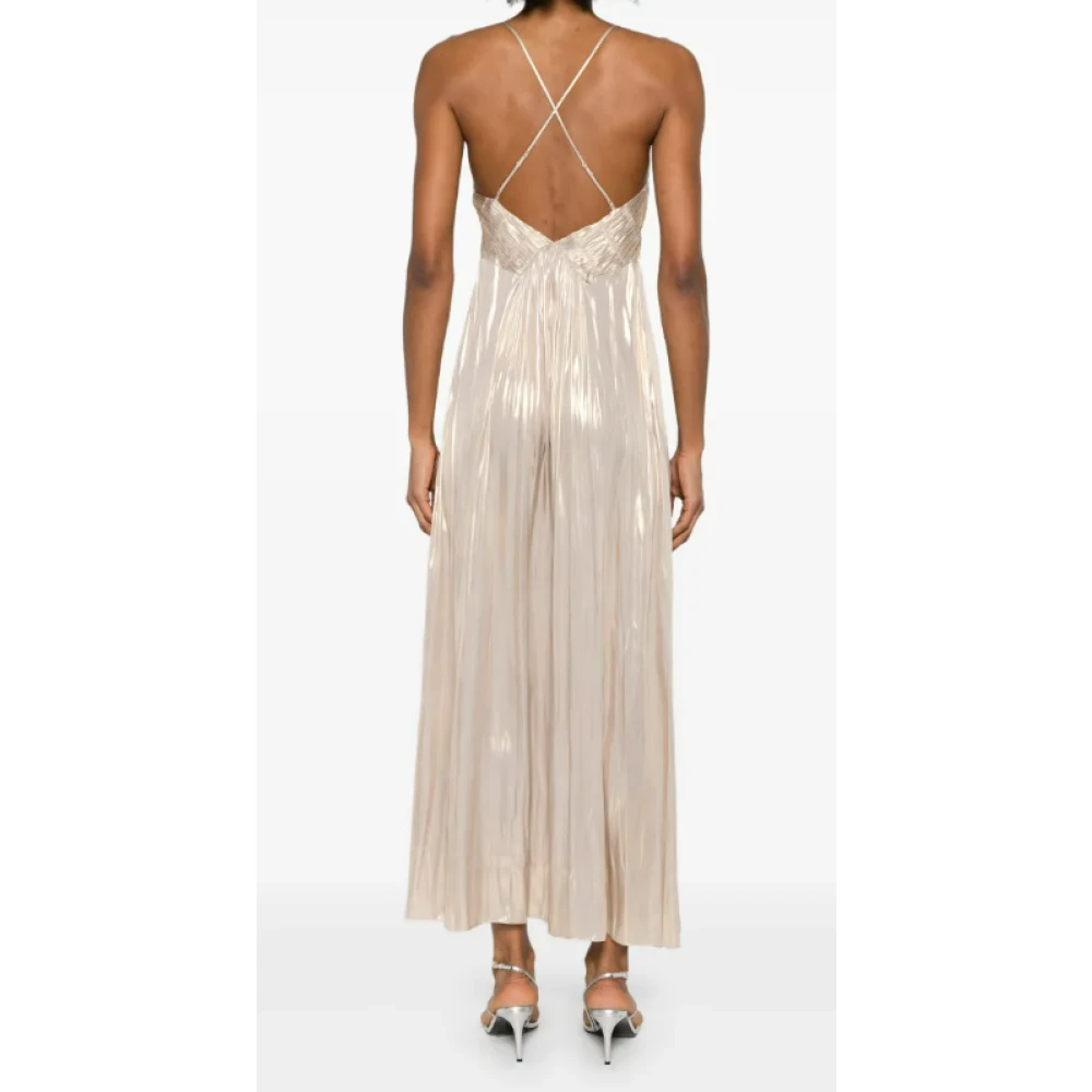 Zadig & Voltaire Gouden Metallic Midi Jurk Yellow Dames