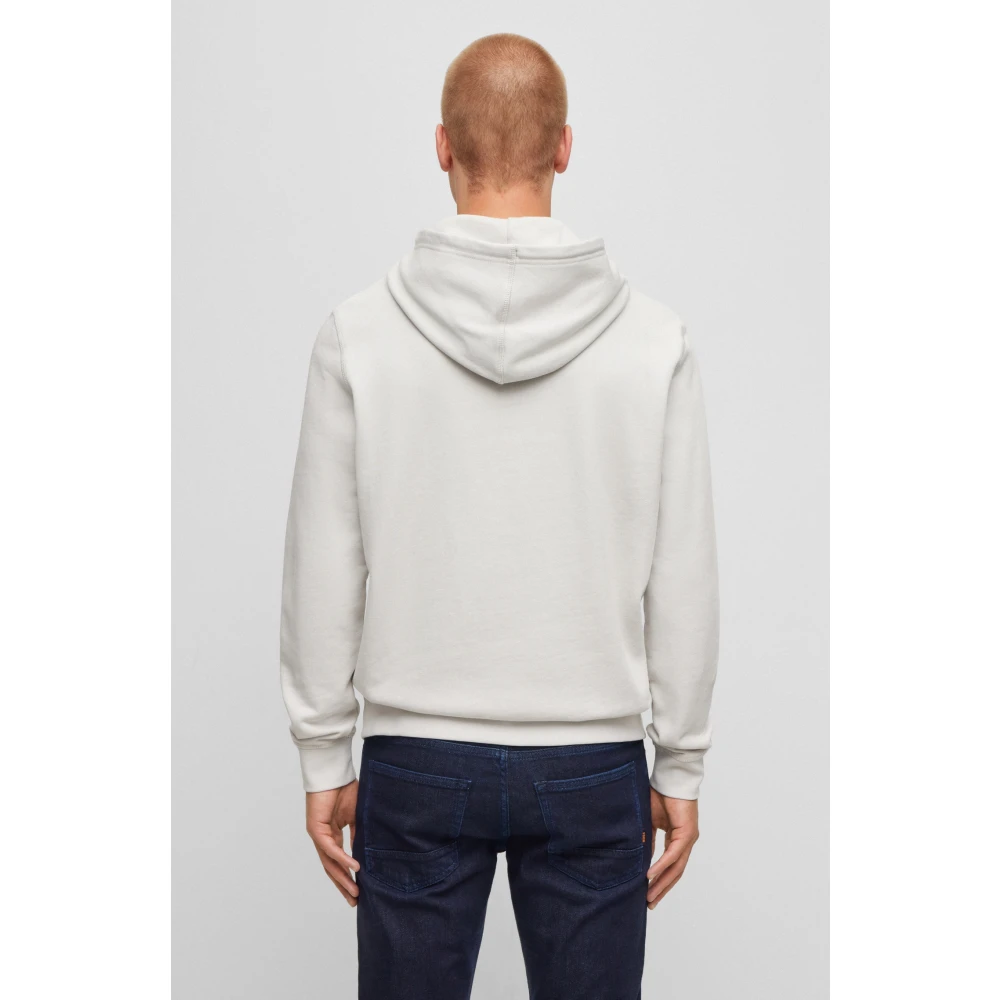 Hugo Boss Stijlvolle Katoenen Hoodie Gray Heren
