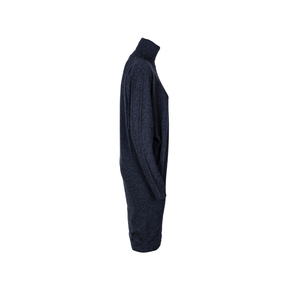 Jucca Korte wollen kimono jurk Blue Dames