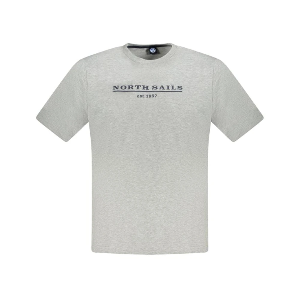 North Sails Cotton T-Shirt - Male - T-Shirts - Gray - Xl - Tops