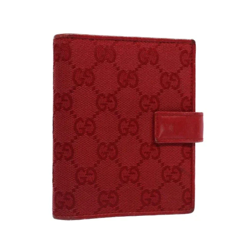 Gucci Vintage Pre-owned Canvas wallets Red Dames