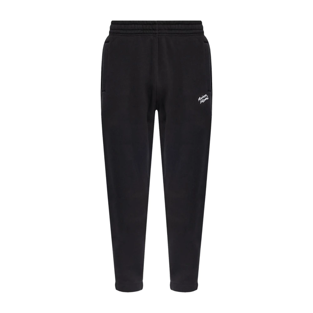 Maison Kitsuné Zwarte Broek Aw24 Black Heren