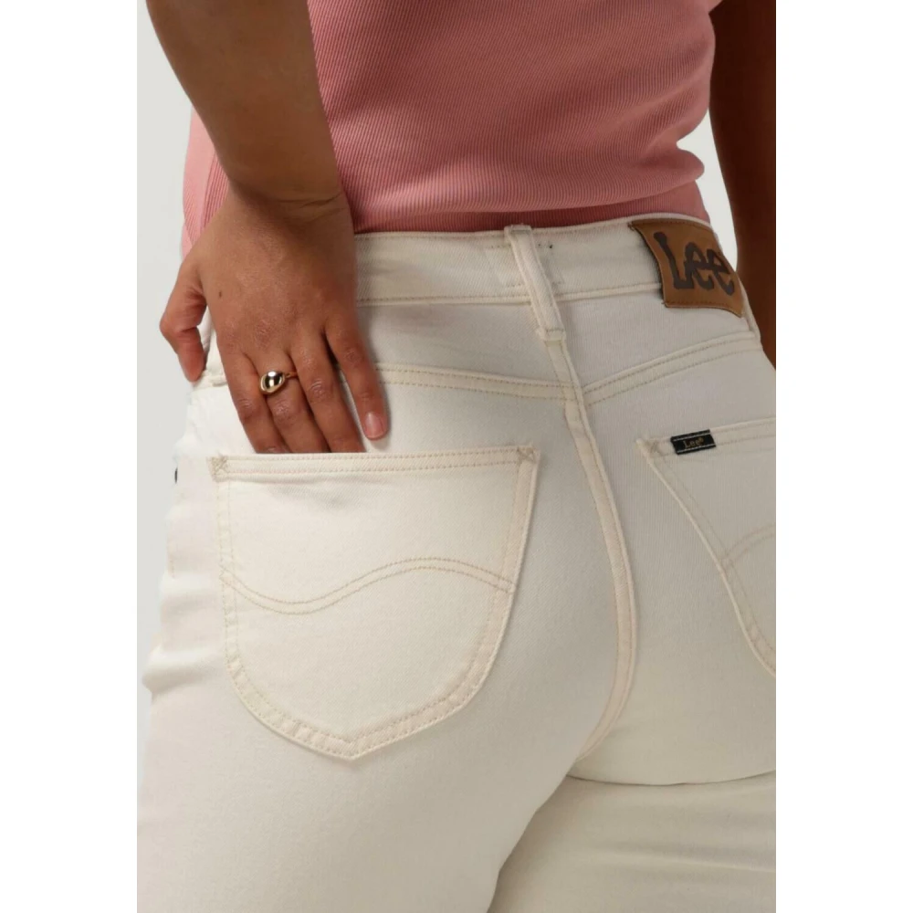 Lee Witte Mom Jeans Beige Dames