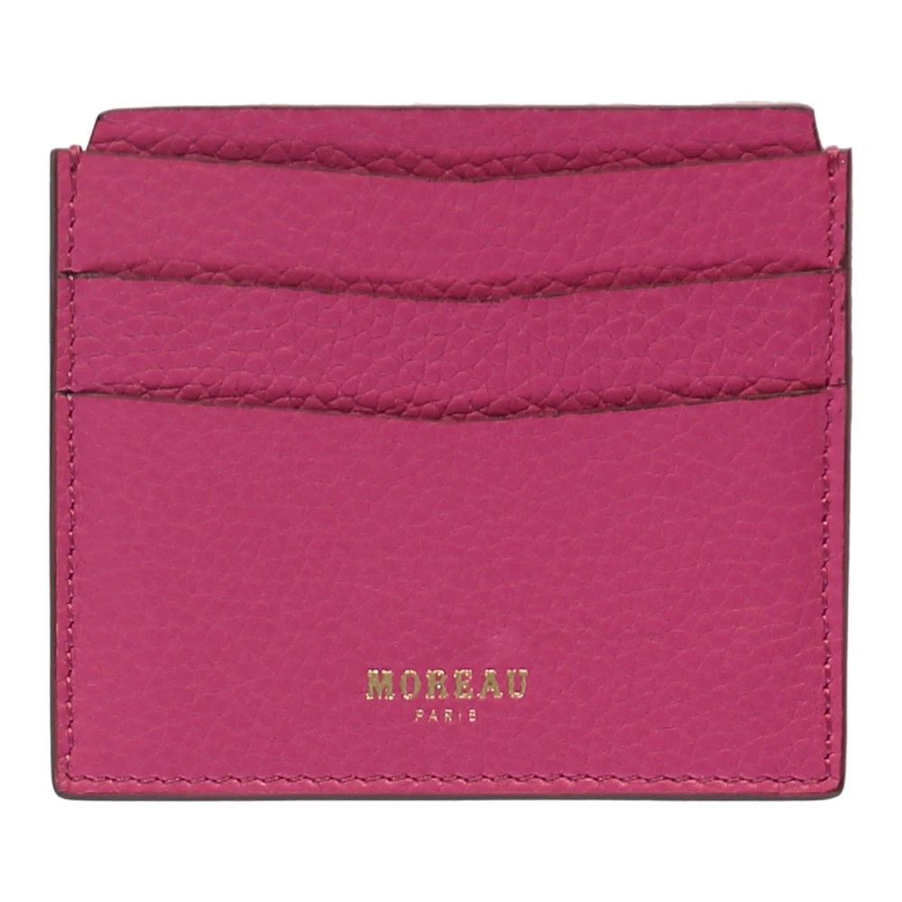 Moreau Paris Logo Detail Leren Kaarthouder Pink Dames