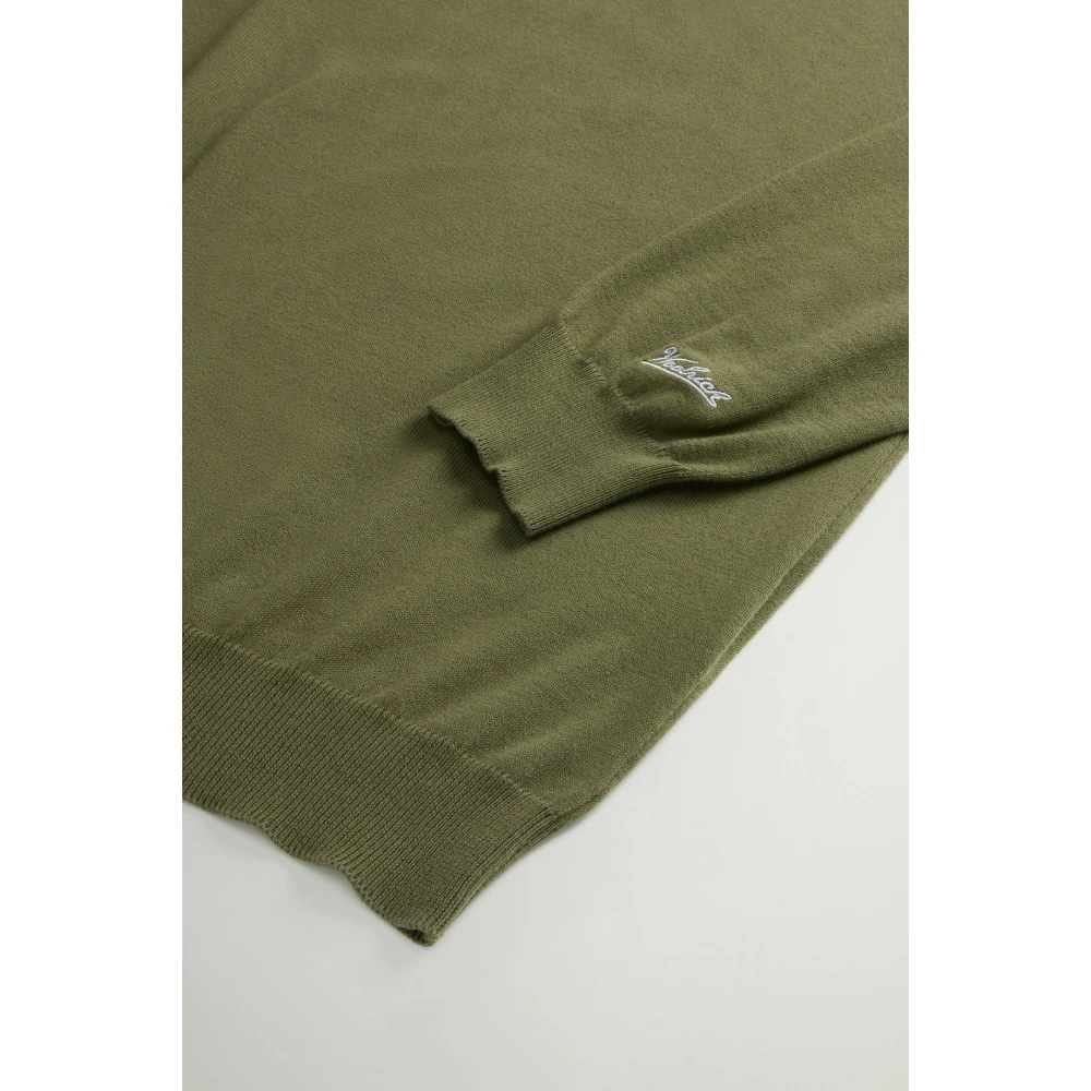 Woolrich Katoenen Crewneck Jersey Sweater Green Heren