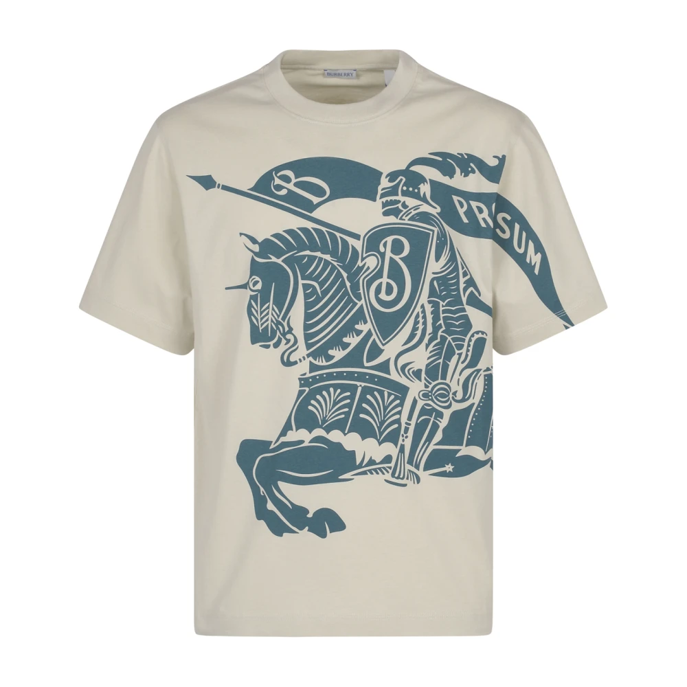 Burberry Ryttar Riddare Tryck Bomull T-shirt Multicolor, Herr