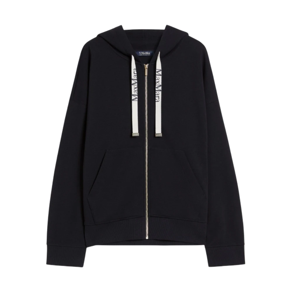 Max Mara Women's Black Smmjour Zip-Up Sweatshirt - Zip-Throughs - Xs - Sweatshirts & Hoodies