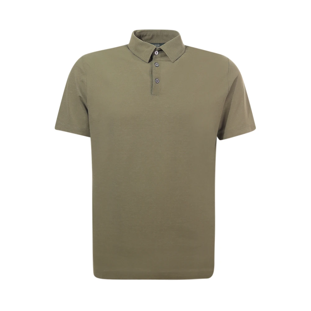 Zanone Groene Katoenen Poloshirt voor Mannen Green Heren