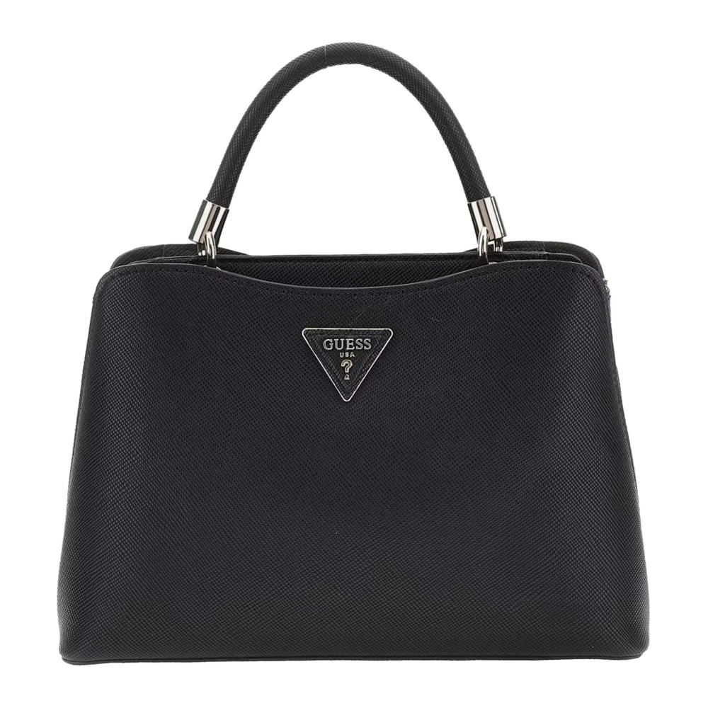 Guess Zwarte polyethyleen handtas met verstelbare schouderband en meerdere compartimenten Black Dames
