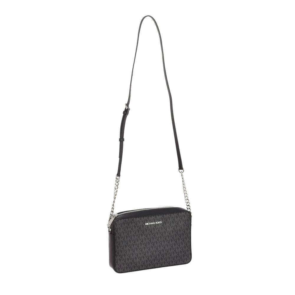 Michael Kors Women's Black Rectangular Chain And Leather Shoulder Bag