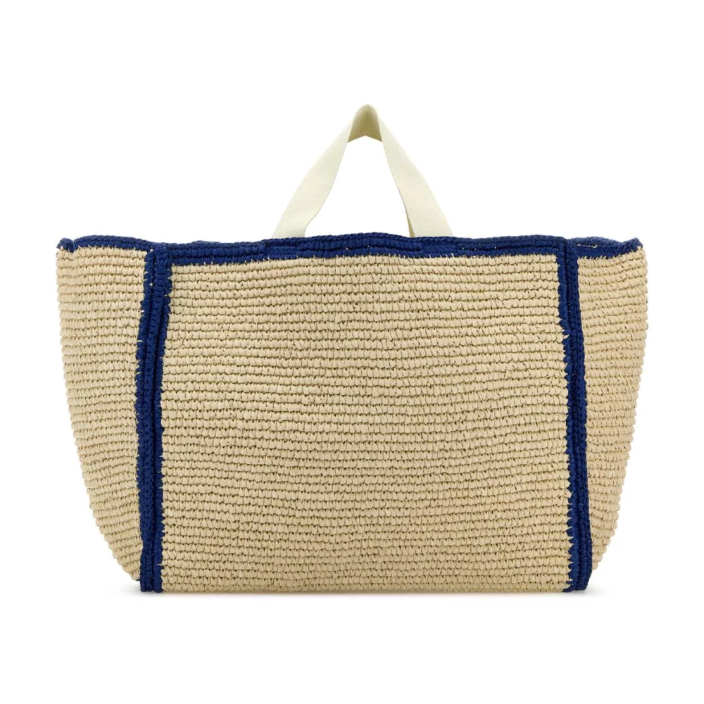 Marni Raffia Shopping Bag Beige Dames