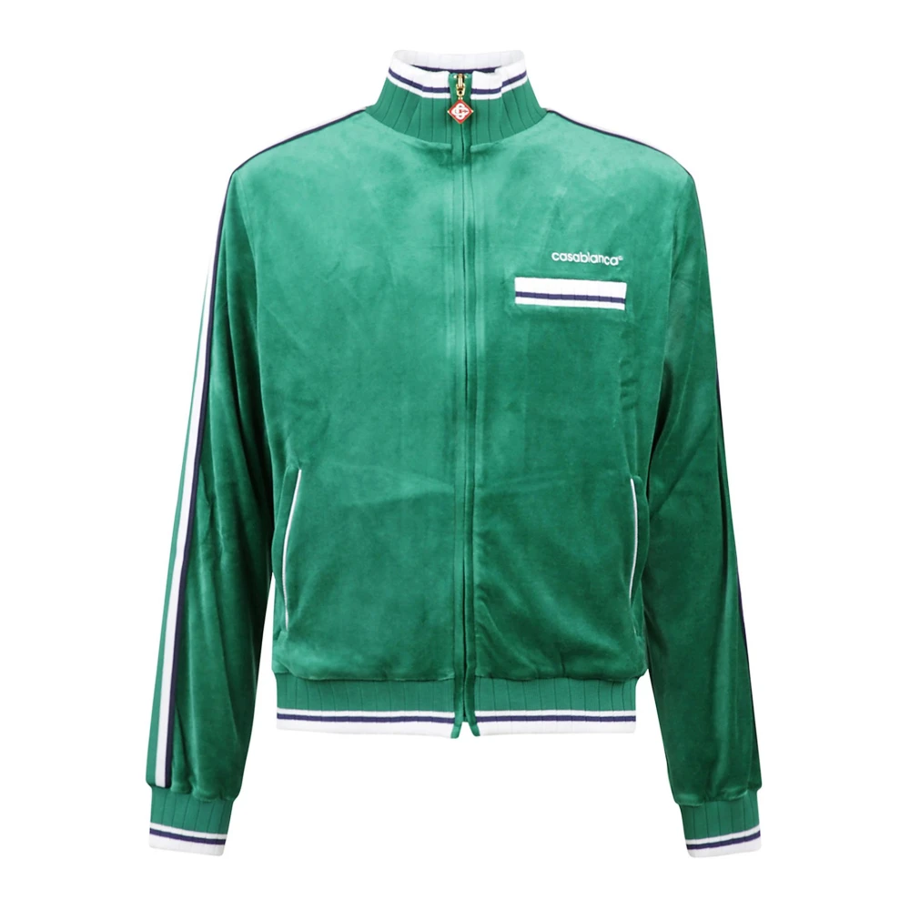 Casablanca Velours Trainingsjack voor Heren Green Heren