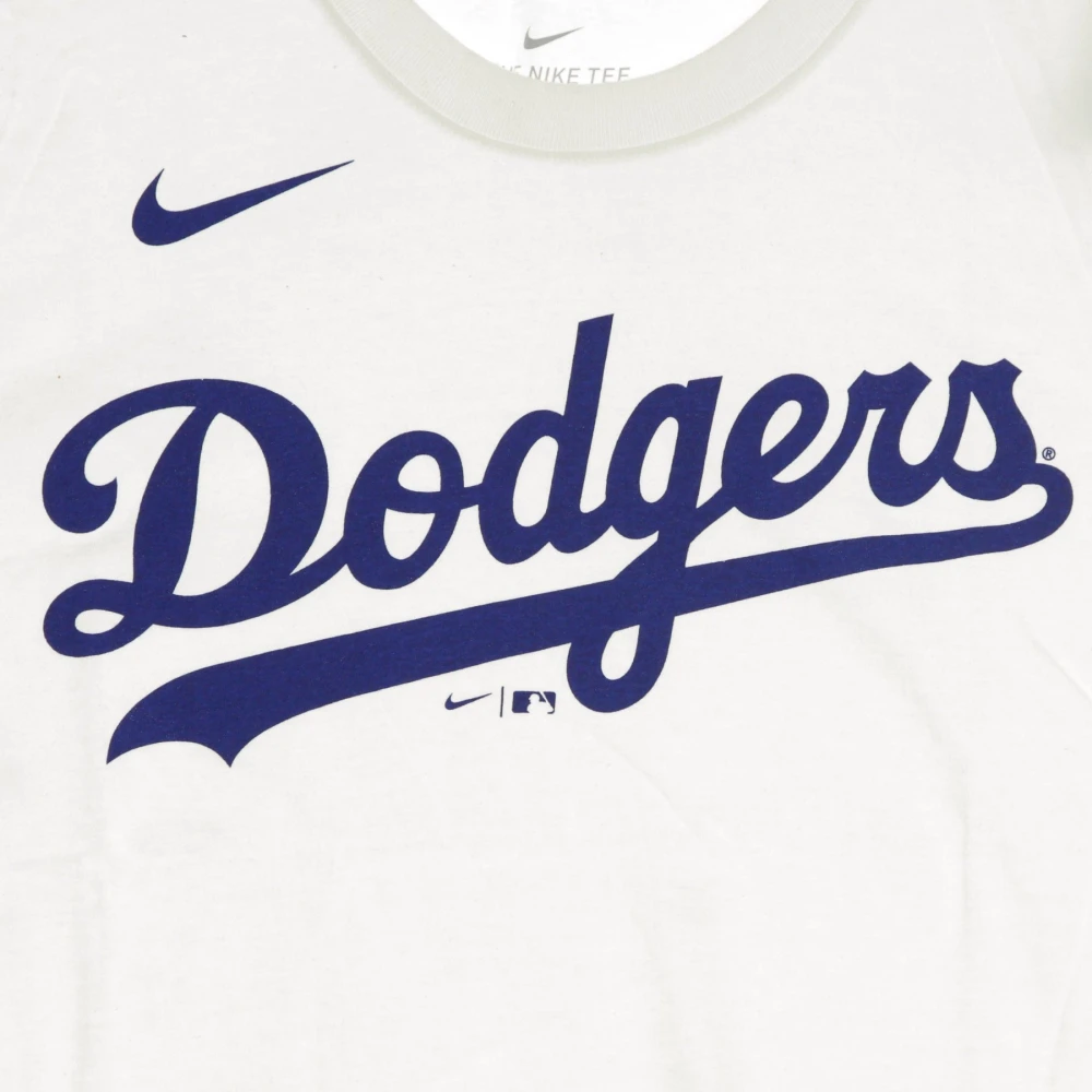 Nike Dodgers Baseball Team Logo T-shirt White Heren