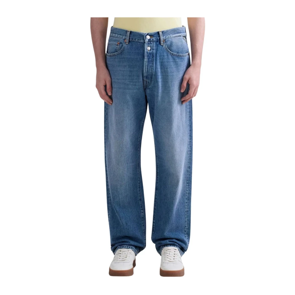 Replay Blue Wide Jeans, Male, W34, Wide Jeans