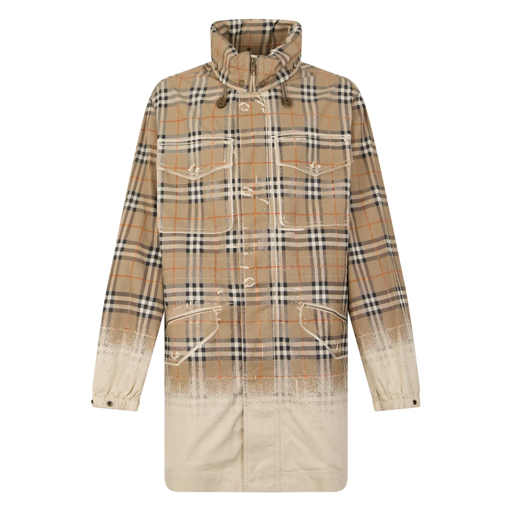 Burberry Herren Beige Mäntel, Lgröße: