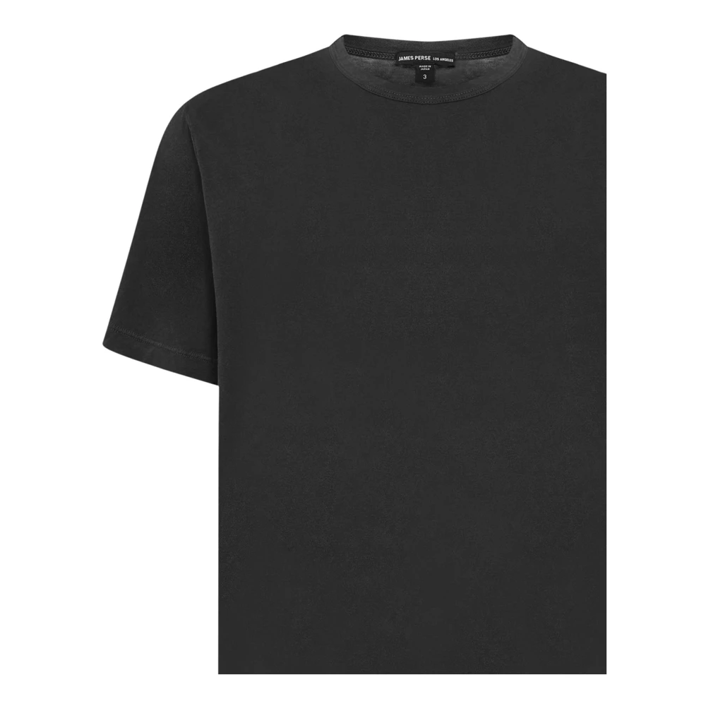 James Perse Koolstof Katoen Crewneck T-Shirt Black Heren
