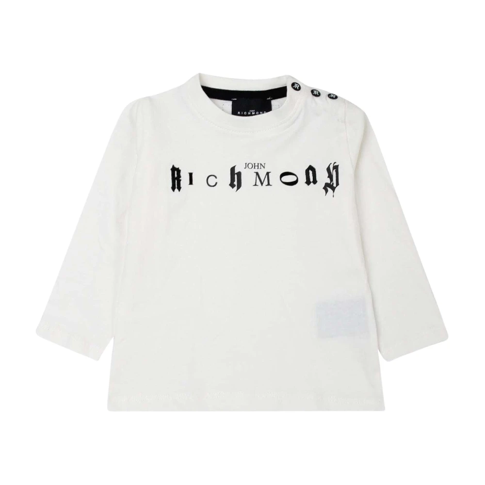 John Richmond Långärmad Logo Front T-Shirt White, Flicka