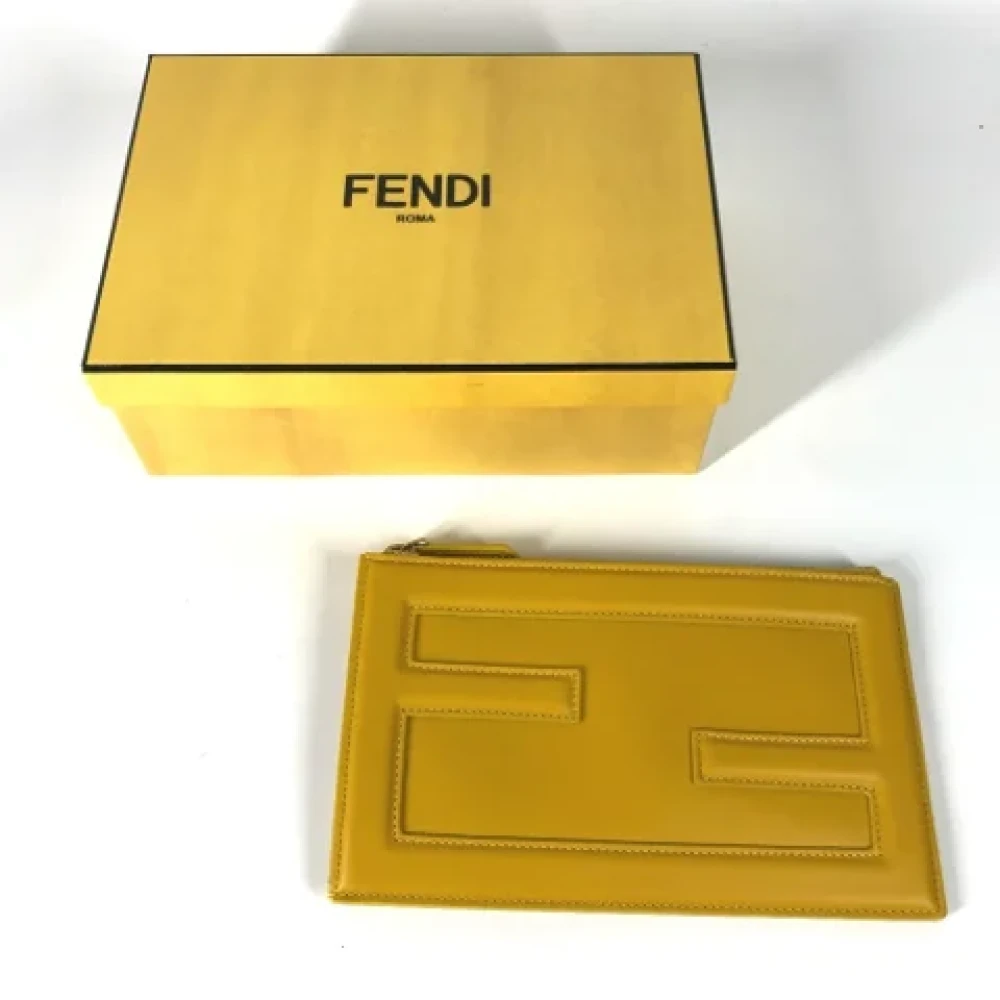 Fendi Vintage Pre-owned Leather fendi-bags Yellow Dames