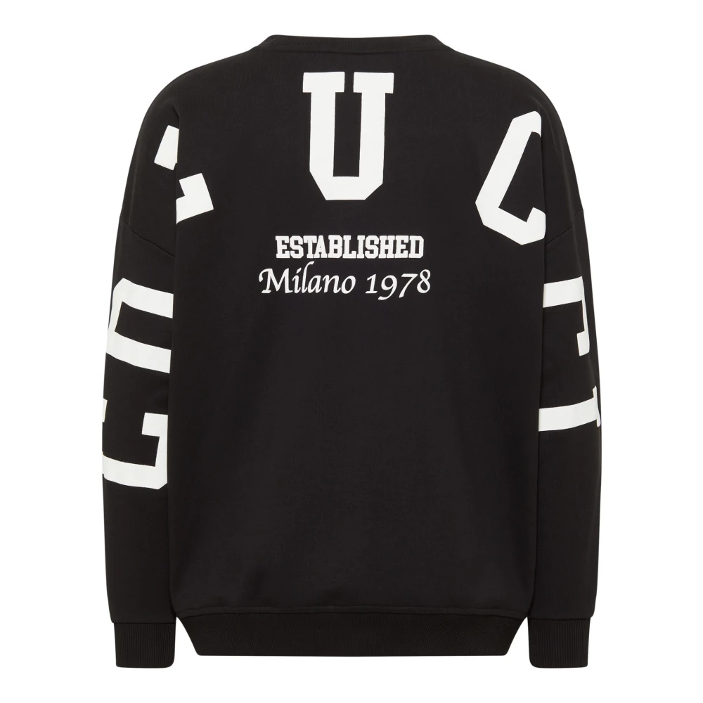 carlo colucci Oversize Unisex Sweatshirt Black Heren