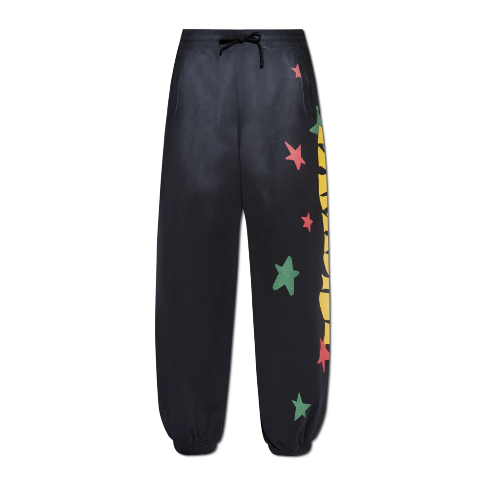 Palm Angels Sweatpants met print Black Heren