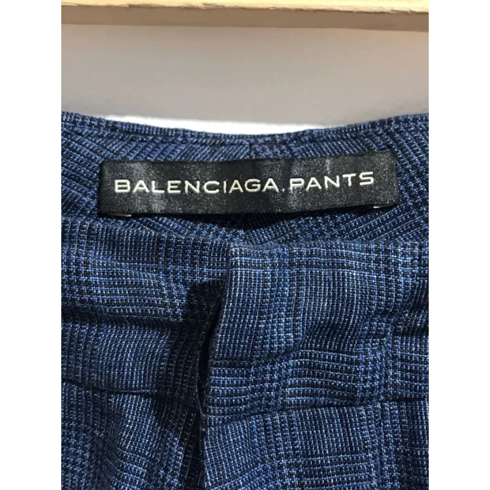 Balenciaga Vintage Pre-owned Fabric bottoms Blue Dames
