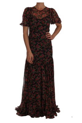 floral-a-line-silk-dress