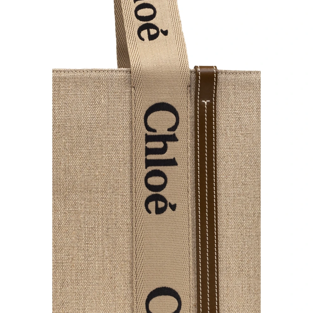 Chloé Schoudertas Woody Medium Beige Dames
