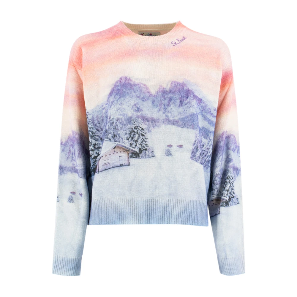 MC2 Saint Barth Cashmere-blend trui met wintermotief Multicolor Dames