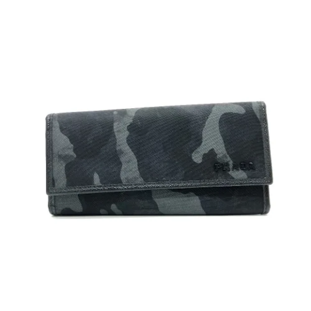 Prada Vintage Pre-owned Nylon wallets Black Dames
