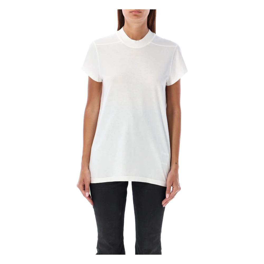 Rick Owens T-shirt met hoge hals en subtiele details White Dames